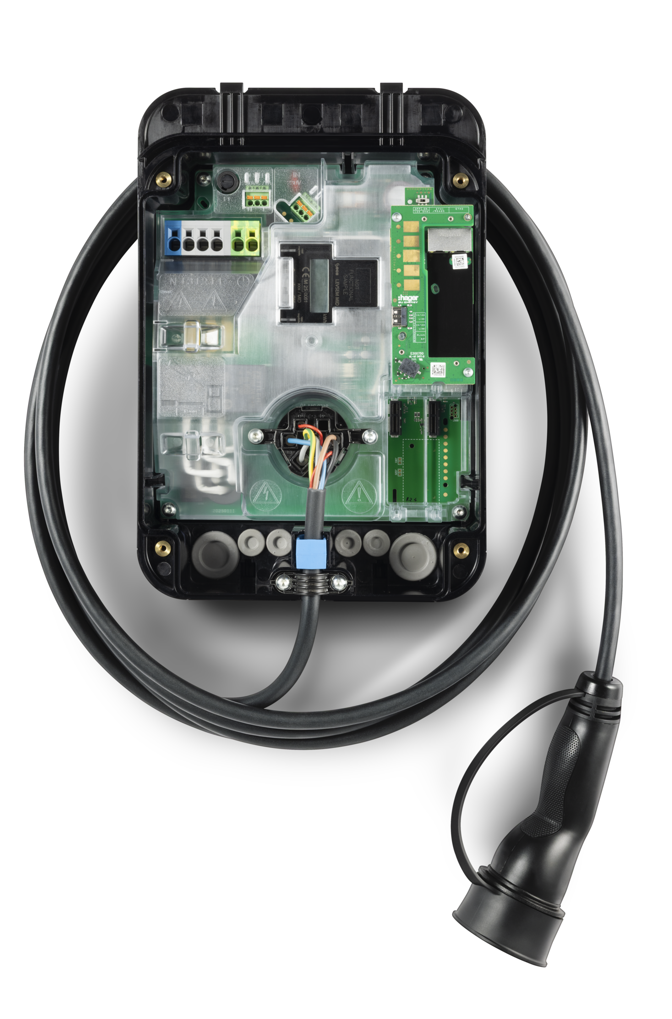 ⚡Hager Witty One 6,5 m kabel 11kw Zwart- Slimme laadpaal