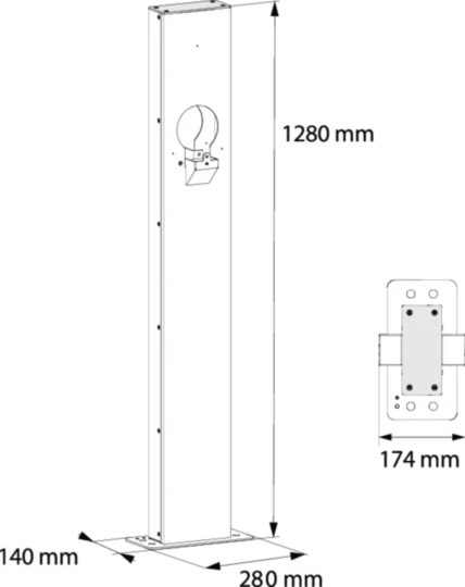 Bevestigingspaal witty one/plus/pro enkel XVA130
