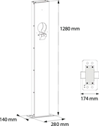 Bevestigingspaal witty one/plus/pro enkel XVA130